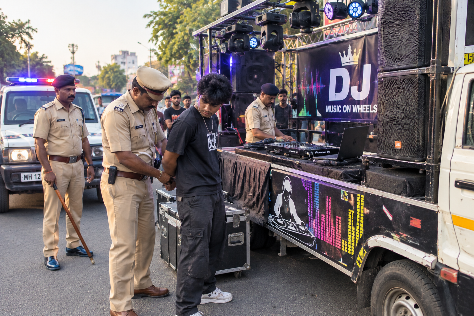 DJ : गणेशोत्सवात नियम डावलून डीजे वाजवल्याने महाळुंगे एमआयडीसी पोलिसांकडून तरुणावर कारवाई. DJ